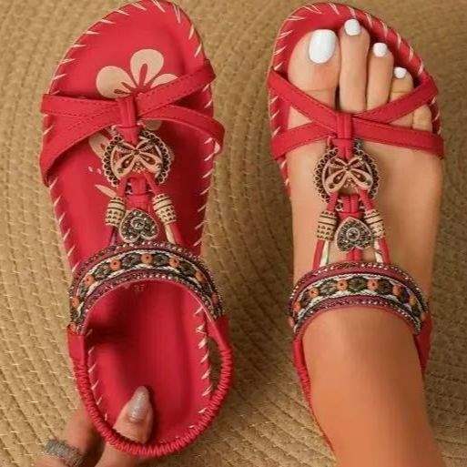 Bohemian Flat Toe-Post Sandals