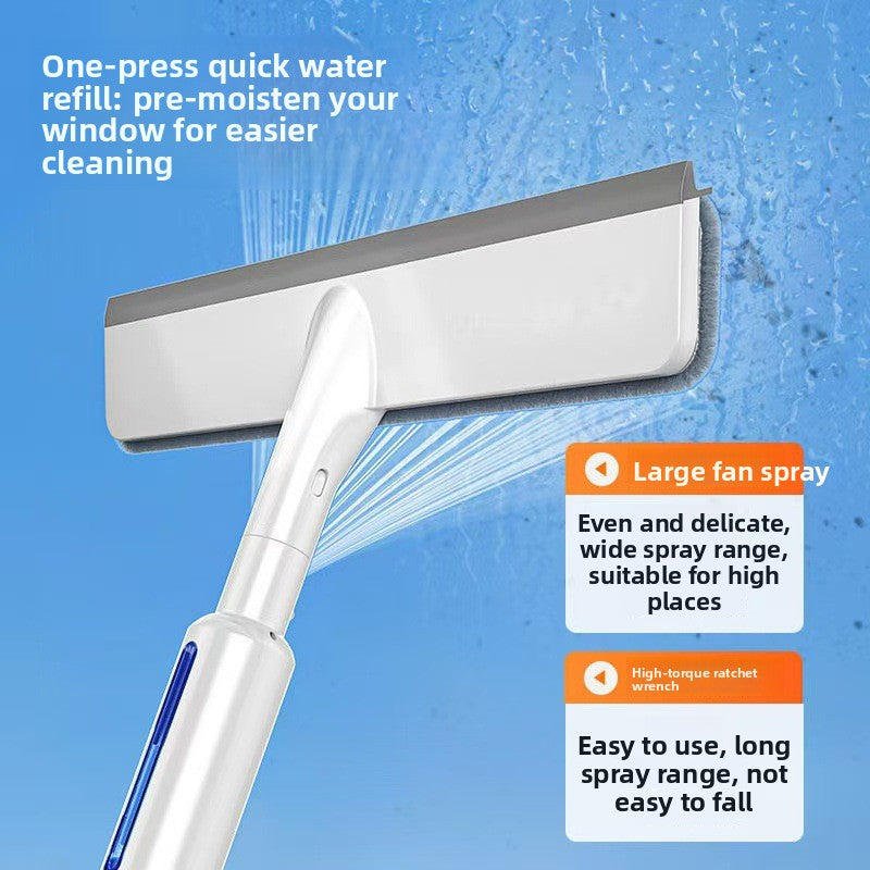 Extendable Window Cleaning Tool with Scrubbing Panel