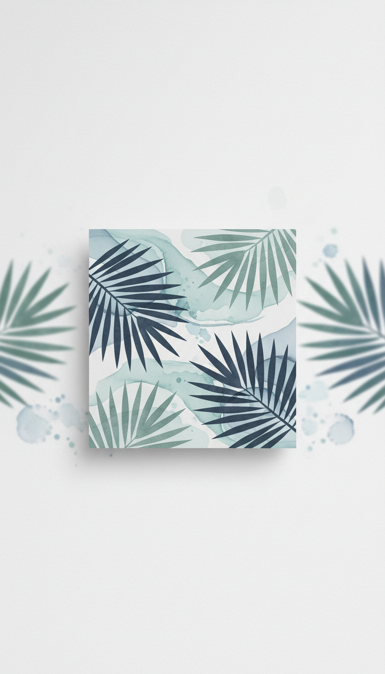 Palm Green Sanctuary Statement Print