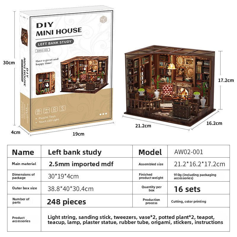 Creative DIY Wooden Miniature House Model