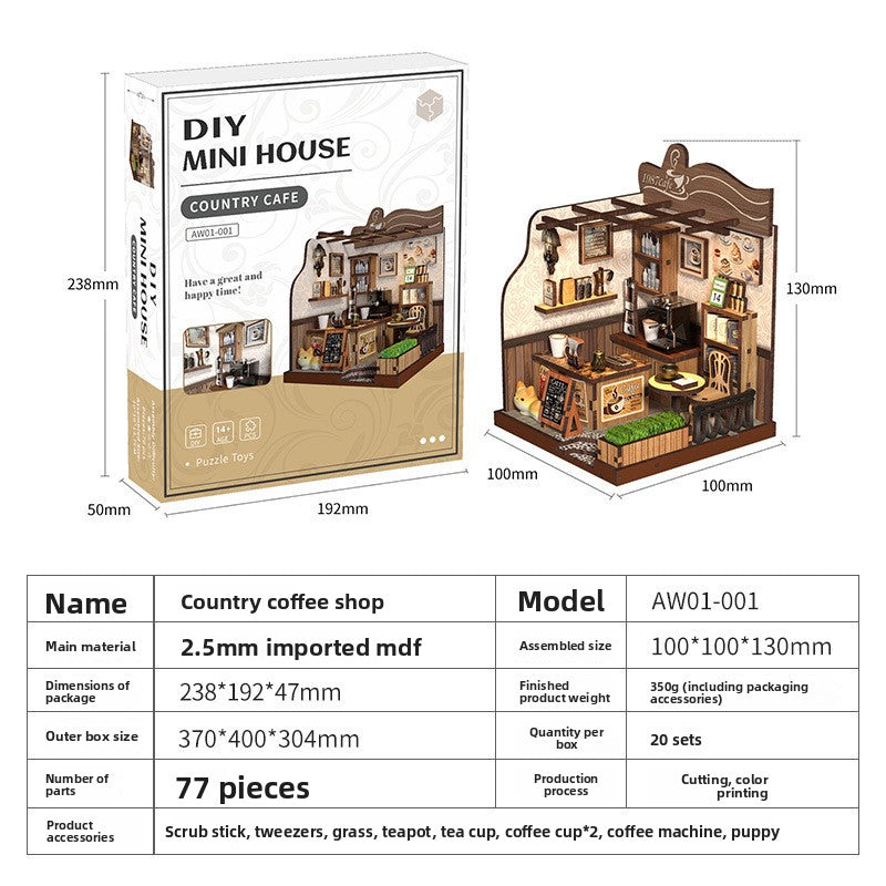 Creative DIY Wooden Miniature House Model