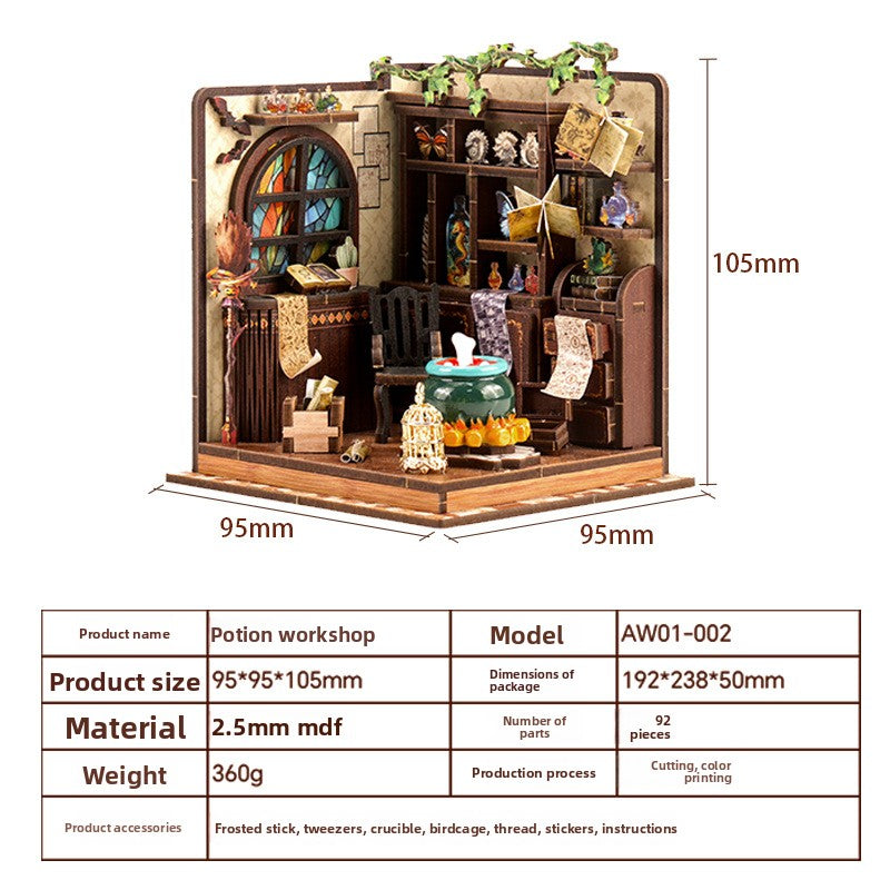 Creative DIY Wooden Miniature House Model