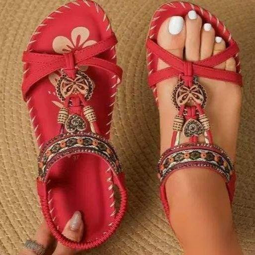 Bohemian Flat Toe-Post Sandals