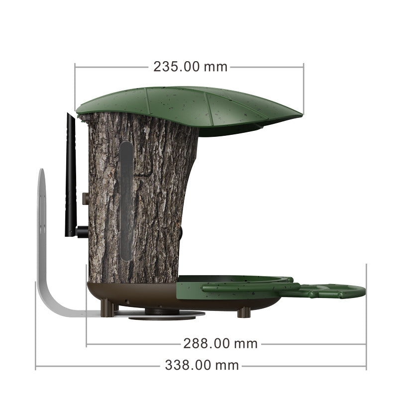 Solar Powered AI Bird Feeder with Camera and Night Vision