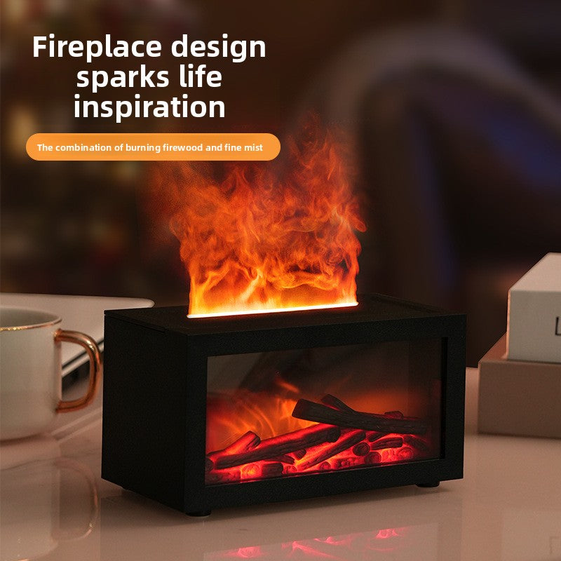 3D Flame Effect Ultrasonic Humidifier with Aromatherapy Function
