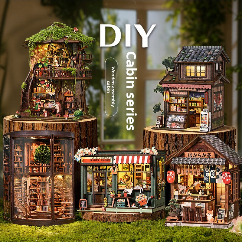 Creative DIY Wooden Miniature House Model