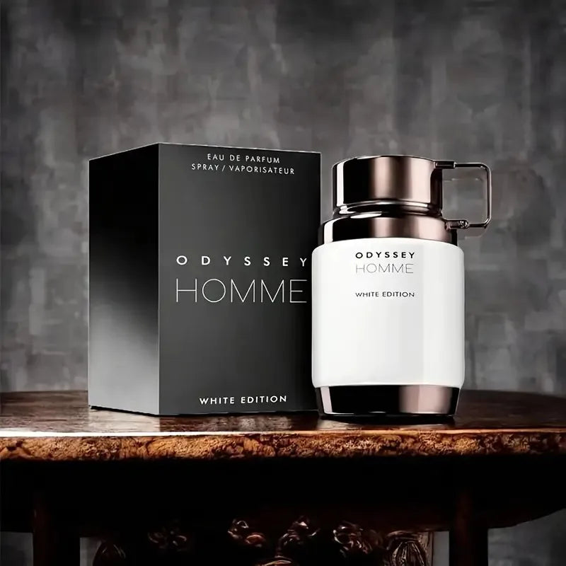 Odyssey Homme White Edition white limited edition men's perfume spray fresh wood tone, lasting fragrance, unique and advanced, suitable for any venue