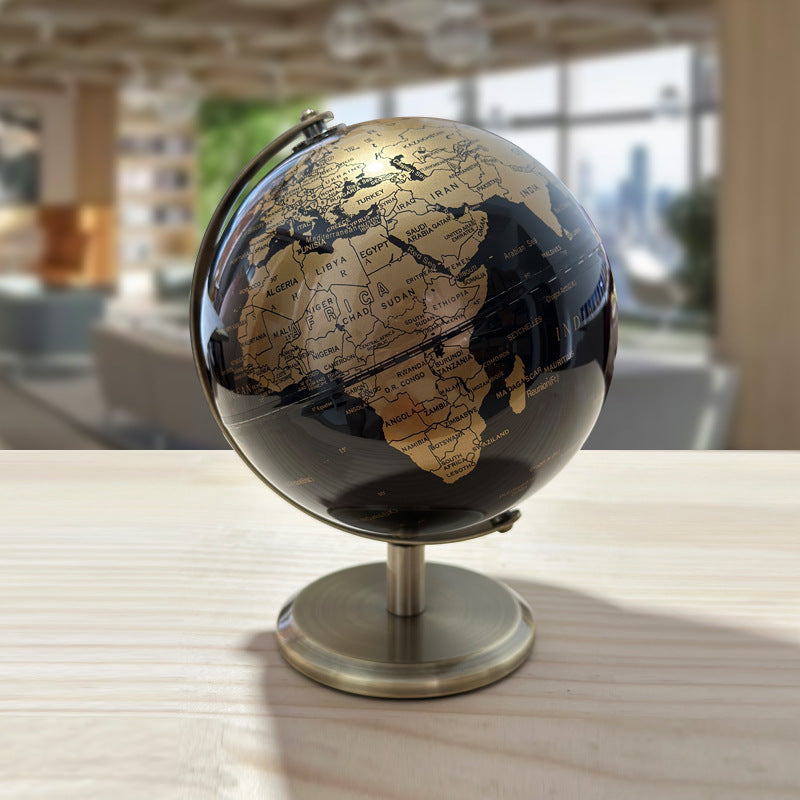 Full English European-Style Cross-Border E-Commerce Globe Dropshipping Desktop Ornament Satellite Office Crafts