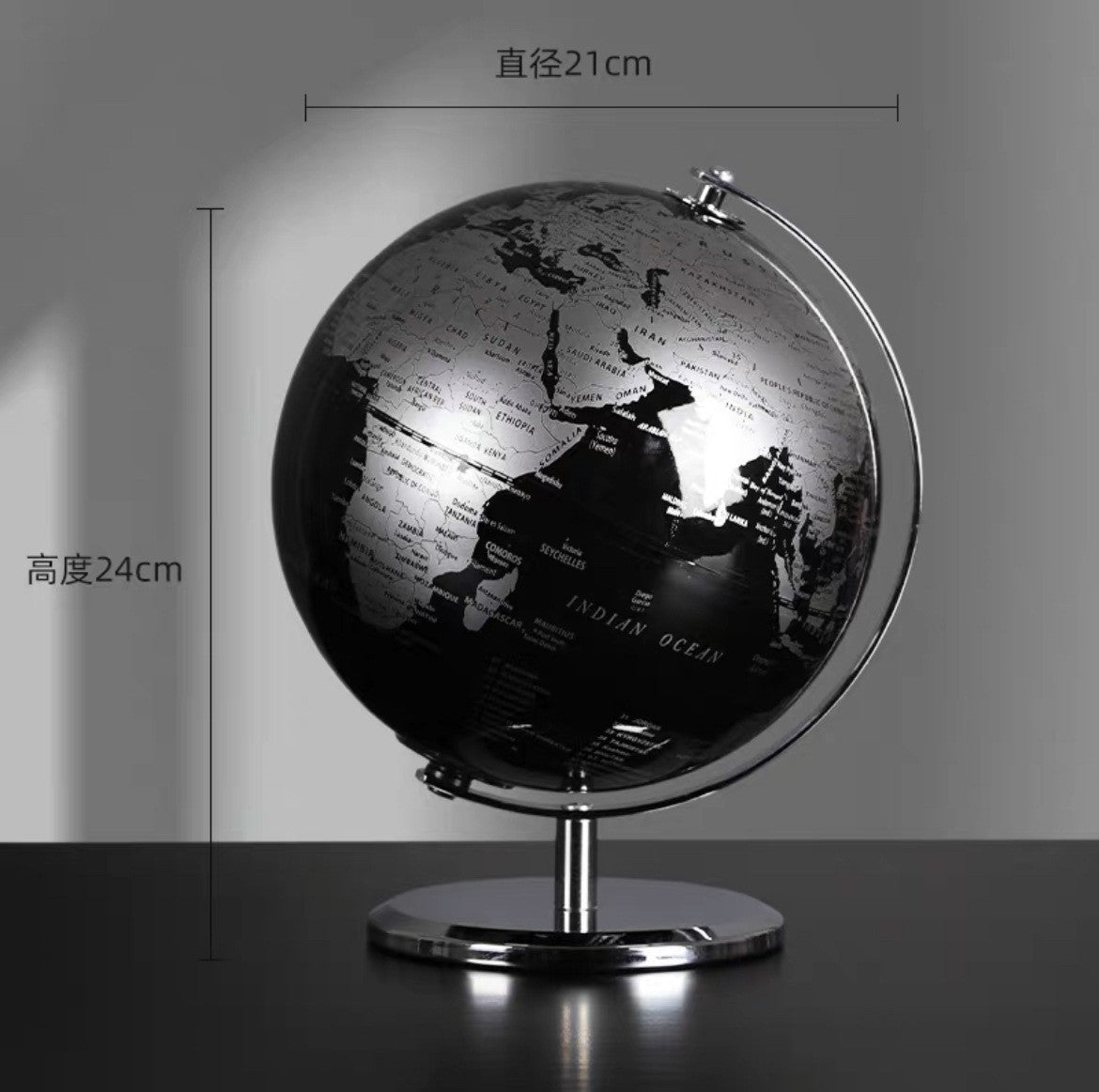 Full English European-Style Cross-Border E-Commerce Globe Dropshipping Desktop Ornament Satellite Office Crafts