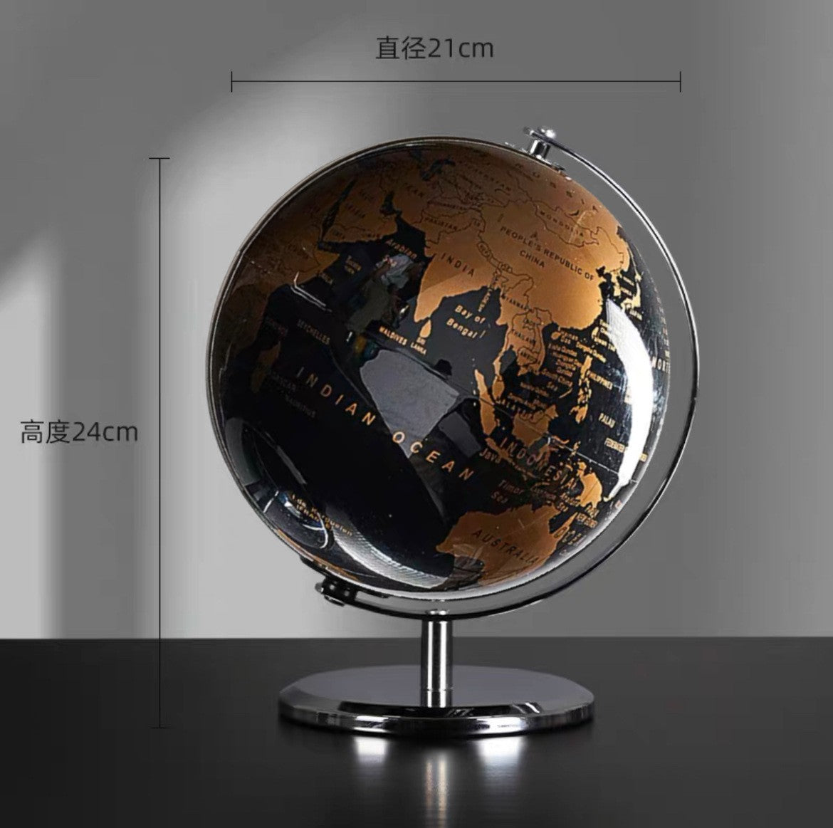 Full English European-Style Cross-Border E-Commerce Globe Dropshipping Desktop Ornament Satellite Office Crafts