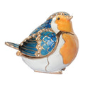 Enameled Jeweled Robin Bird Trinket Jewelry Box Bird Decoration Ring Holder