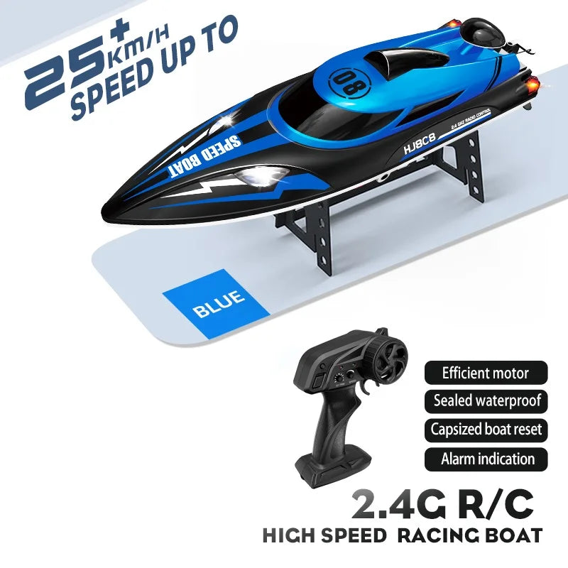 HJ808 RC Battery Boat 2.4Ghz 25km/h High-Speed Remote Control Racing Ship Water Speed Boat Children Model Toy Gift