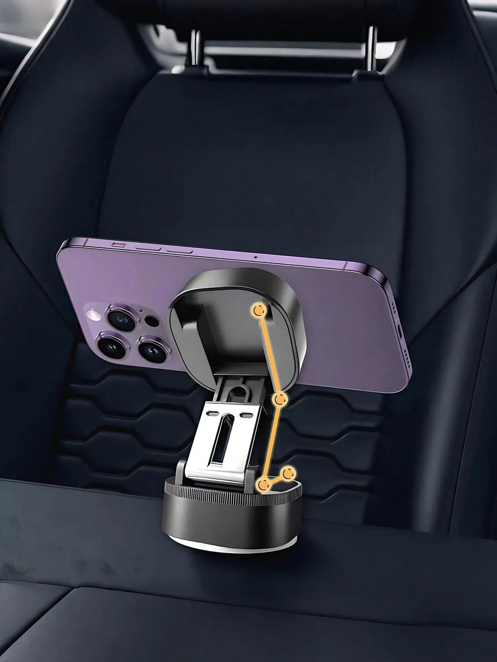 Universal Vacuum Magnetic Car Phone Holder – Foldable & 360° Rotatable, Damage-Free Installation