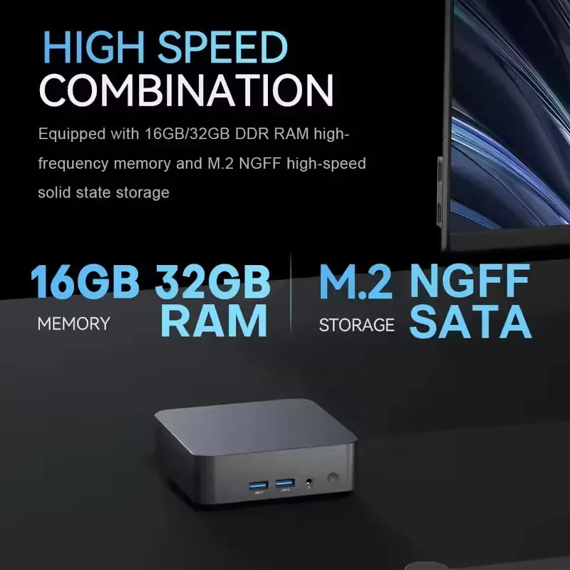 MINI PC Windows 11 Pro Core i9 10980HK 32GB RAM 1TB 2TB SSD WIFI 6 BT5.2 4K HD Mini Gaming Office Study Pc With 3 Years Warranty