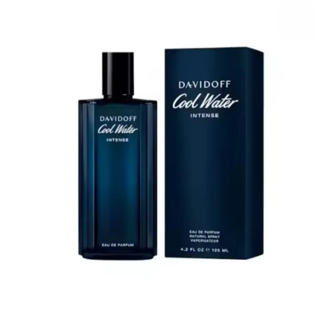 1Davidoff Cool Water Eau De Parfum Intense 4.2oz 125ml Ambery Men's Cologne with Notes of Green Mandarin, Coconut Water & Amber