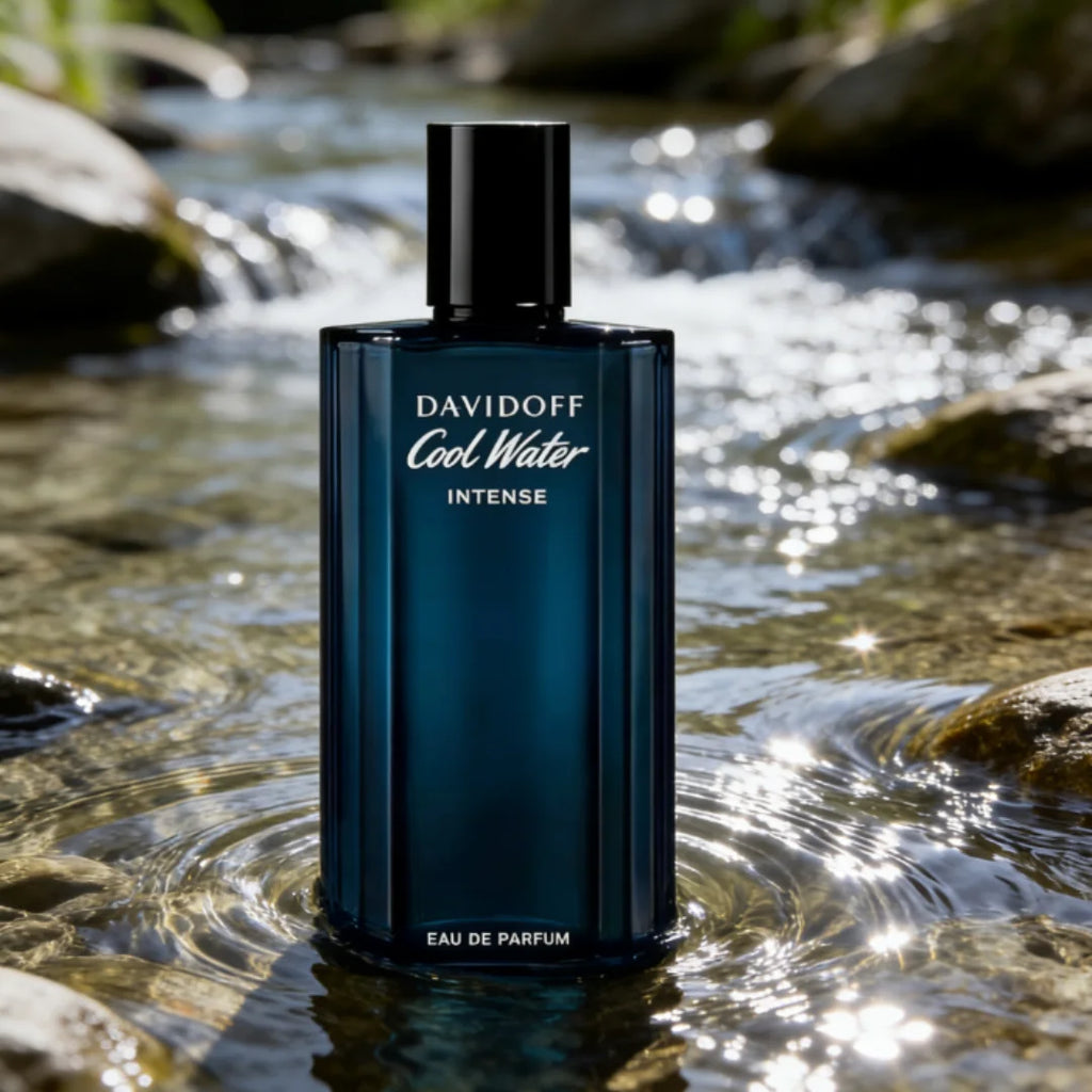 1Davidoff Cool Water Eau De Parfum Intense 4.2oz 125ml Ambery Men's Cologne with Notes of Green Mandarin, Coconut Water & Amber