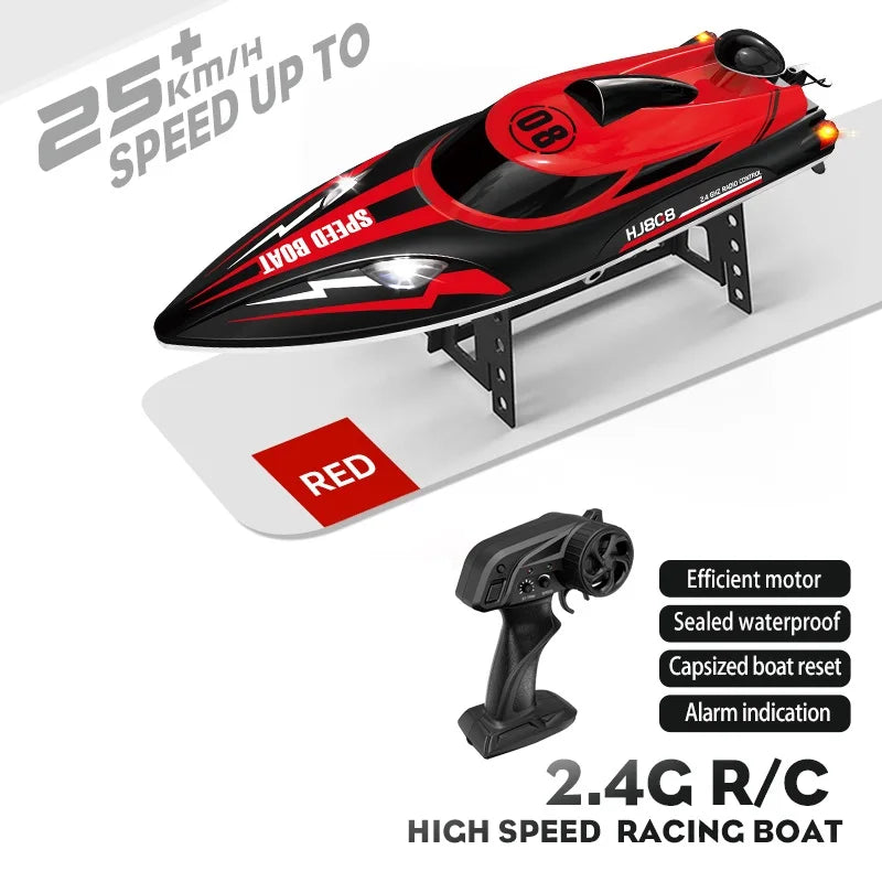 HJ808 RC Battery Boat 2.4Ghz 25km/h High-Speed Remote Control Racing Ship Water Speed Boat Children Model Toy Gift