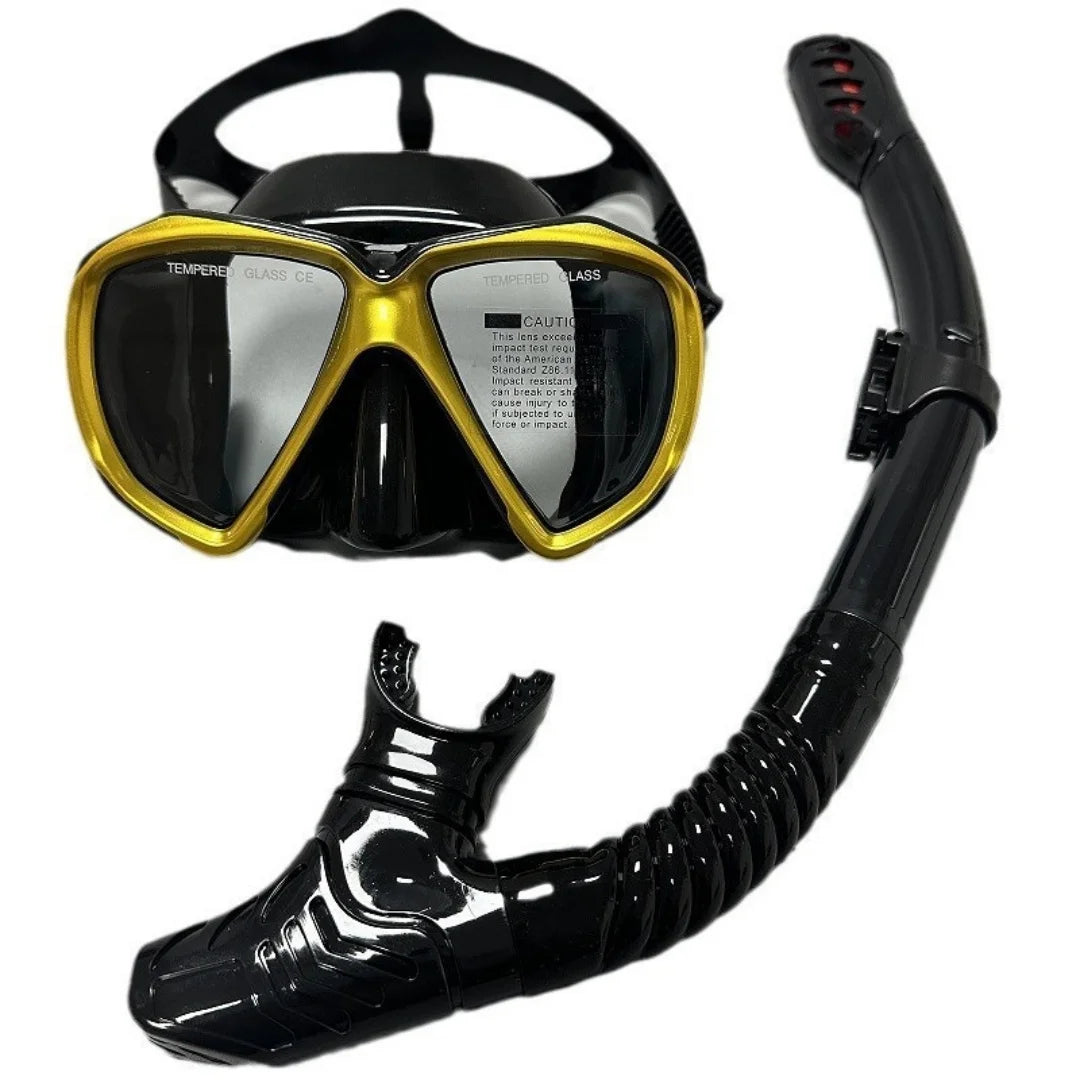 New Style Diving Mask - Large Frame, High Definition | Adult Snorkeling Mask with Tempered Glass | Liquid Silicone Face Cover Di