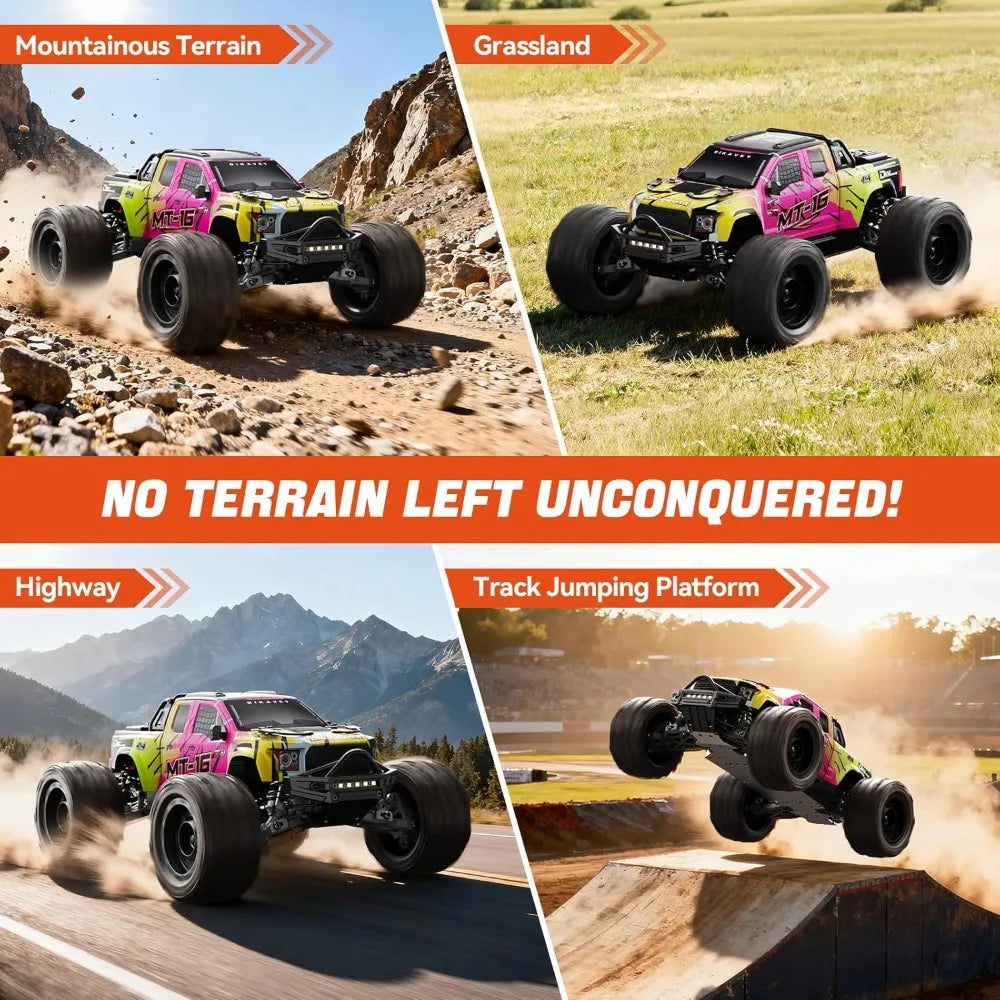 1/16 50MPH Brushless 4WD RC Truck,Upgradeable All-Terrain Remote Control Cars with 3S Battery,Waterproof Fast Off-Road RC