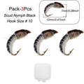Hot Sea Fishing, River Fishing #10 real Nymph Flying Carp Fishing Artificial Insect Bait Fish Food Tools