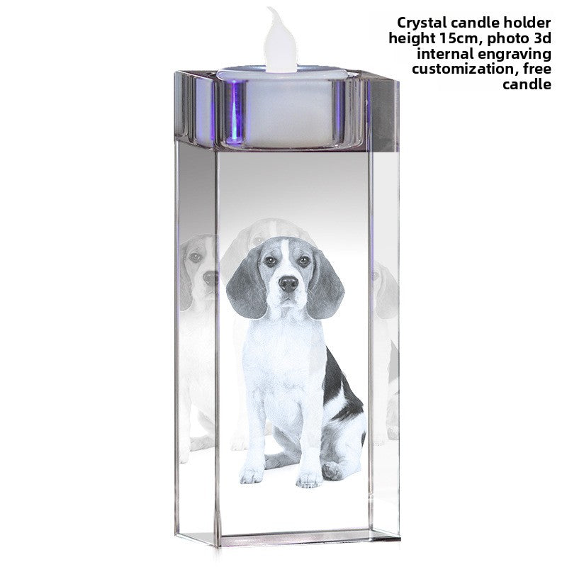 Crystal Candlestick Photo Holder Romantic Home Decor