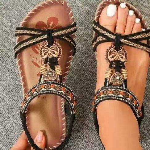 Bohemian Flat Toe-Post Sandals