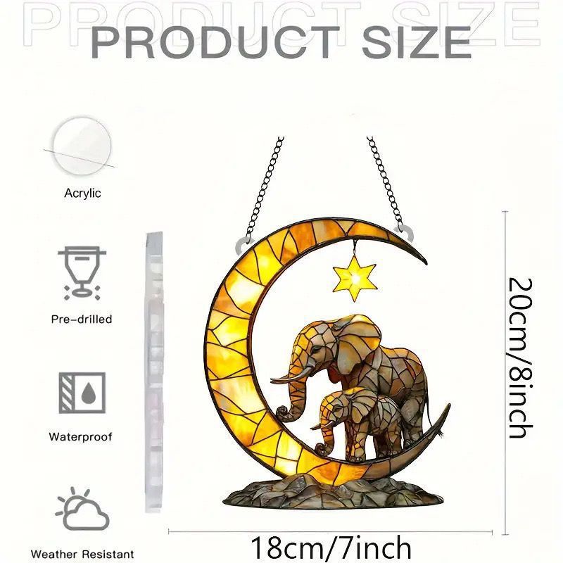 Acrylic Sun Catcher Moon Decorative Hanging Ornament