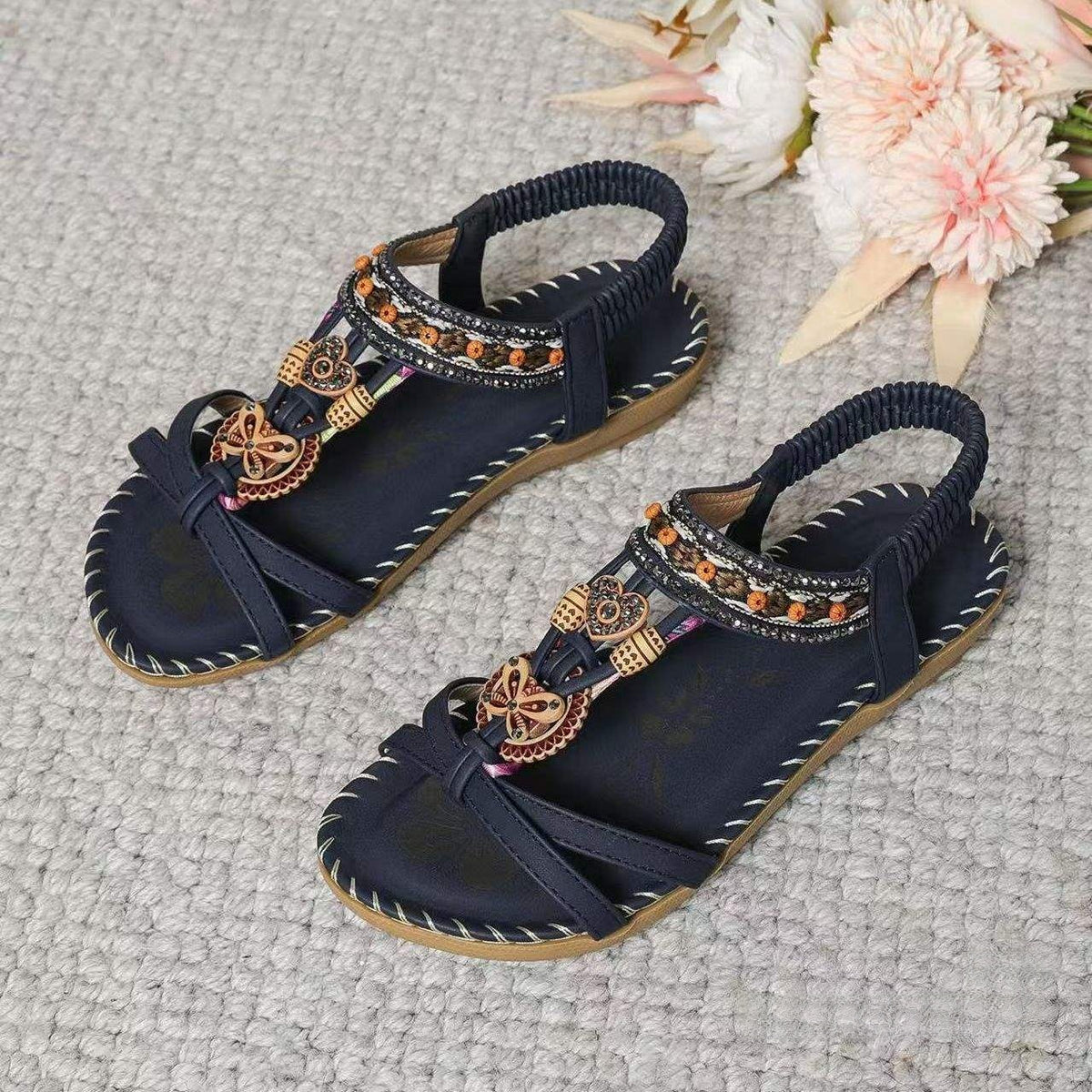 Bohemian Flat Toe-Post Sandals