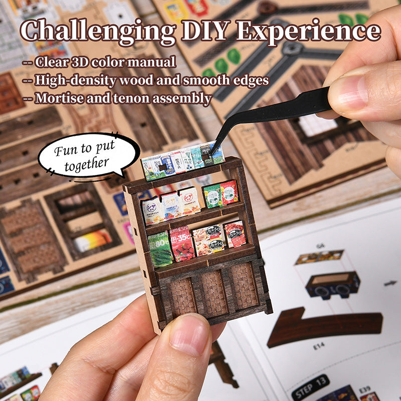 Creative DIY Wooden Miniature House Model